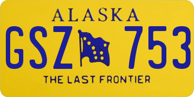 AK license plate GSZ753