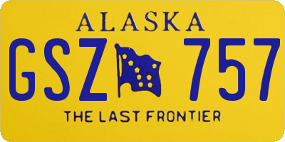 AK license plate GSZ757