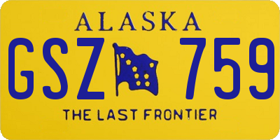 AK license plate GSZ759
