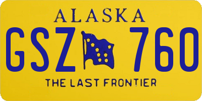 AK license plate GSZ760