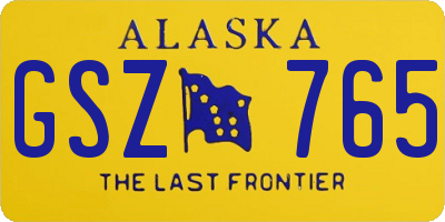AK license plate GSZ765
