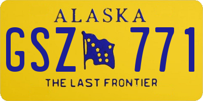 AK license plate GSZ771