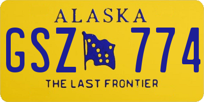 AK license plate GSZ774