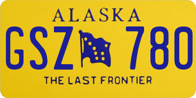 AK license plate GSZ780