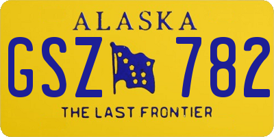 AK license plate GSZ782