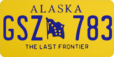 AK license plate GSZ783