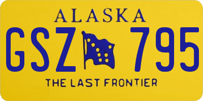 AK license plate GSZ795
