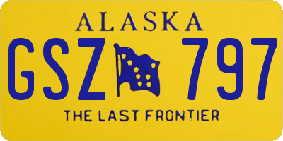 AK license plate GSZ797