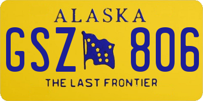 AK license plate GSZ806