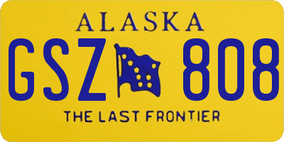 AK license plate GSZ808