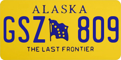 AK license plate GSZ809