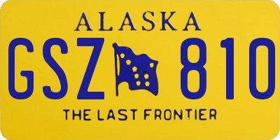 AK license plate GSZ810