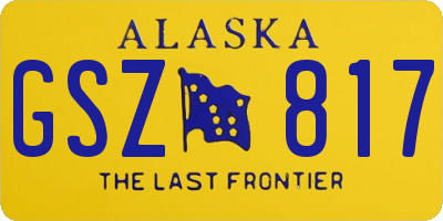 AK license plate GSZ817