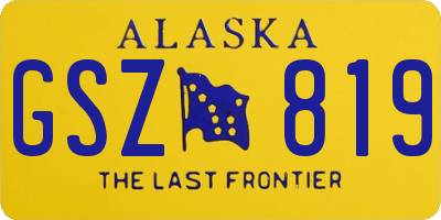 AK license plate GSZ819