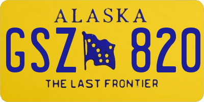 AK license plate GSZ820