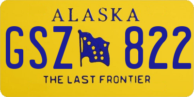 AK license plate GSZ822