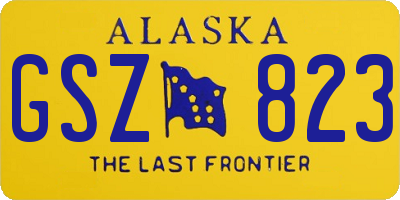 AK license plate GSZ823