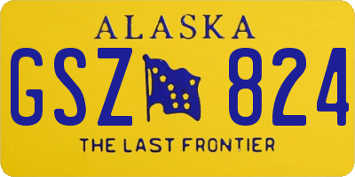 AK license plate GSZ824