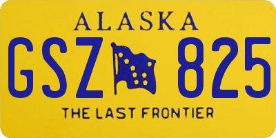 AK license plate GSZ825