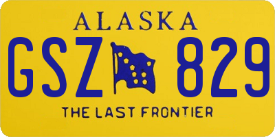 AK license plate GSZ829