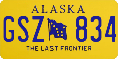 AK license plate GSZ834