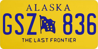 AK license plate GSZ836