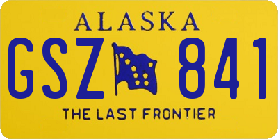 AK license plate GSZ841