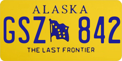 AK license plate GSZ842