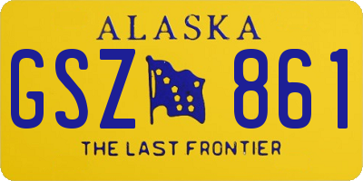 AK license plate GSZ861
