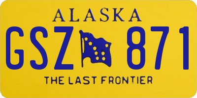 AK license plate GSZ871
