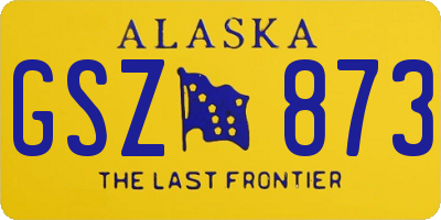 AK license plate GSZ873