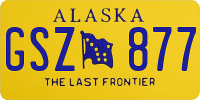 AK license plate GSZ877