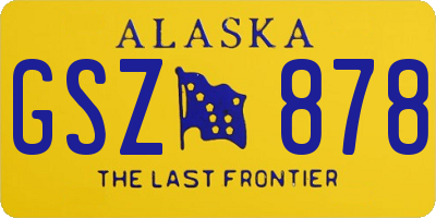 AK license plate GSZ878