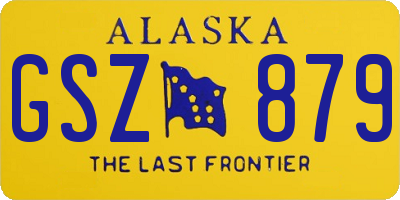 AK license plate GSZ879