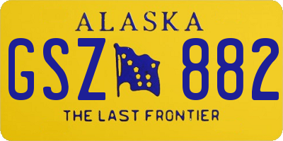 AK license plate GSZ882