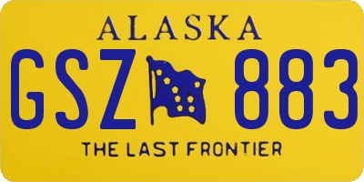 AK license plate GSZ883