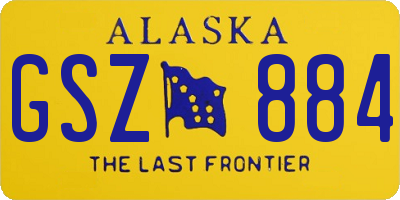 AK license plate GSZ884