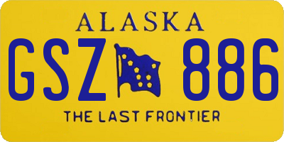 AK license plate GSZ886
