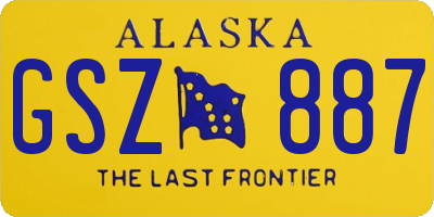 AK license plate GSZ887