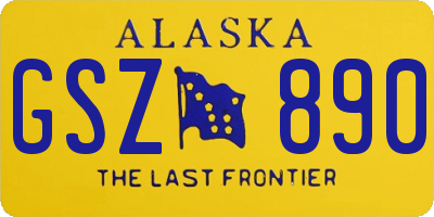 AK license plate GSZ890