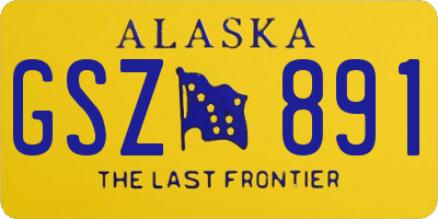 AK license plate GSZ891