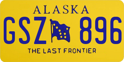 AK license plate GSZ896