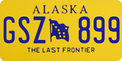 AK license plate GSZ899