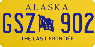 AK license plate GSZ902