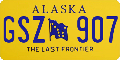 AK license plate GSZ907