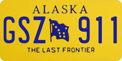 AK license plate GSZ911