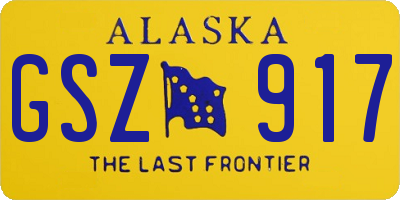 AK license plate GSZ917