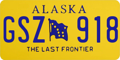 AK license plate GSZ918