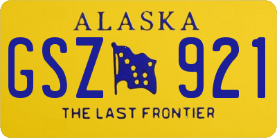 AK license plate GSZ921