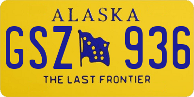 AK license plate GSZ936